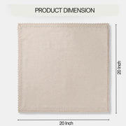 Fingercraft Cloth Napkins with Lace Trim, Cotton Linen Blend, Set of 12, Ivory