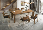 Edelman - Mid-Century Modern Walnut Dining Table by Limari Home – Rubberwood, Walnut, Model LIM-85579