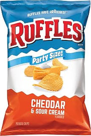 Ruffles Cheddar & Sour Cream Flavored Potato Chips, Party Size! (13 Ounce)