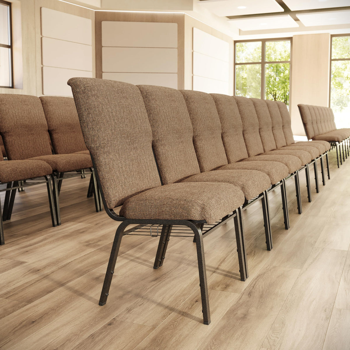 Flash Furniture Mixed Tan Fabric/Gold Vein Frame / Set of 1 / Classic Chairs