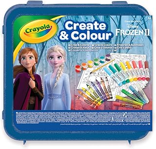 Crayola Frozen 2 Create and Colour Case, 04-0634-E-000, Multi-Colour