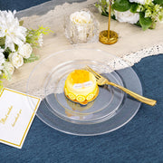 Flowercat Plastic Plates Set, 200 Count, Clear