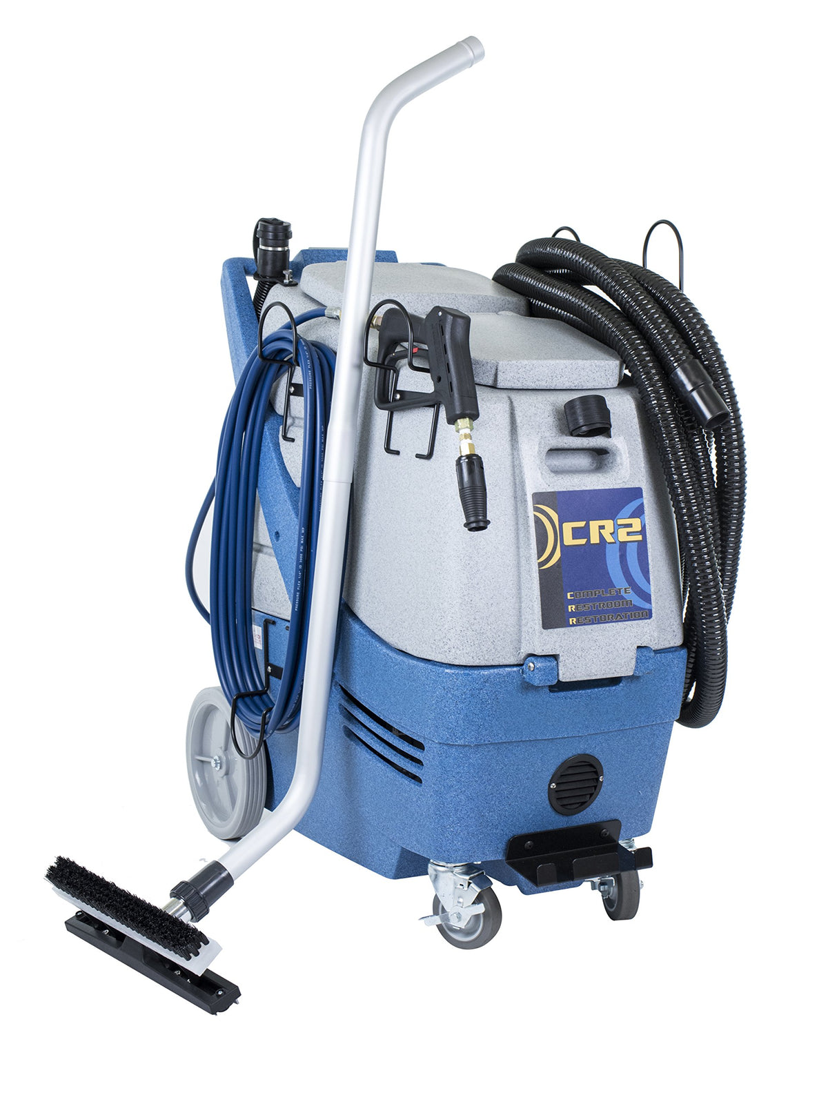 CR2 Touch-Free Restroom Cleaning System by EDIC – 42"L x 22"W x 39"H, 17.0 gallons, Polyethylene, Blue/Gray, Model 2700RC