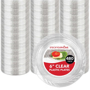 Stock Your Home 480 / 6 Inch / Clear Dessert Plates