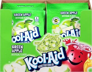 Kool-Aid Green Apple Flavored Unsweetened Caffeine Free Powdered Drink Mix (0.22 oz Packet)