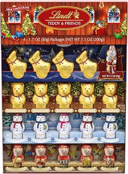 Lindt TEDDY & FRIENDS Holiday Milk Chocolate Candy, 7.1 oz. 4-pack