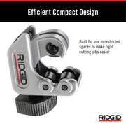 CC247 RIDGID Model 101 Close Quarters Tubing Cutter – Small, Plastic, Silver, Model 40617