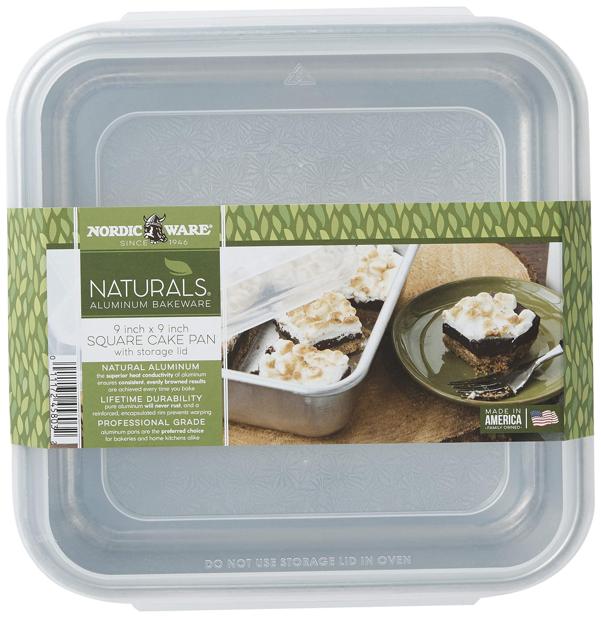 Nordic Ware Natural / 9 x 9 (Pack of 4) / Square Pan with Lid Square Cake Pans