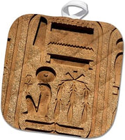 Hieroglyphics, Obelisk, Ramses II, Temple of Luxor, Egypt-CN02 PRI0007 - Prisma 8x8 Potholder