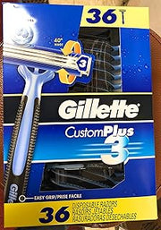 Gillette Custom Plus3 Disposable Razors, 36-count