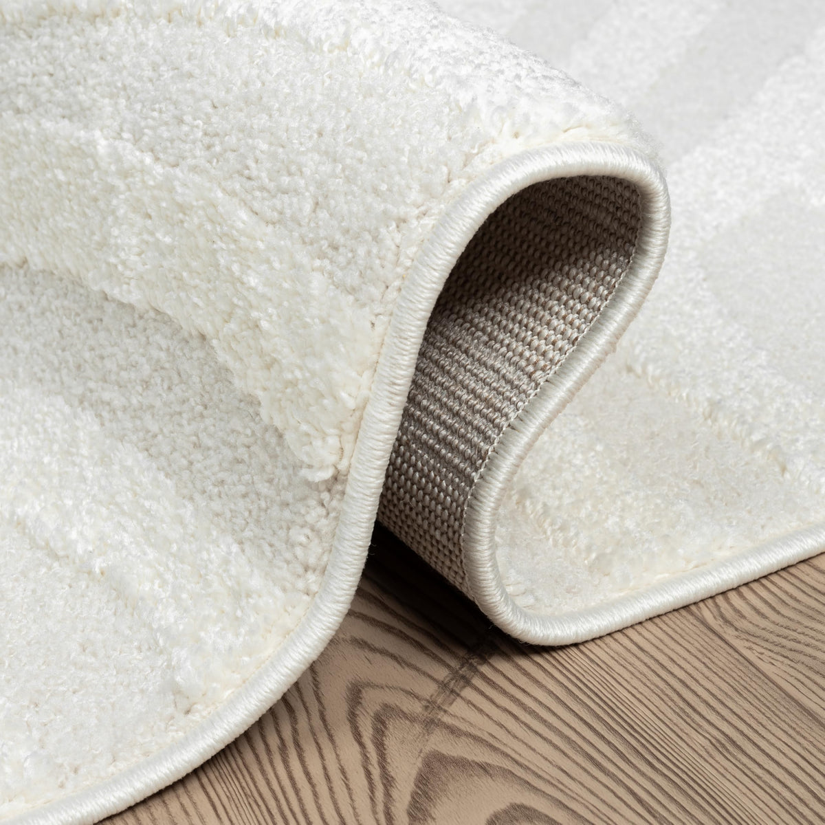 Nomad Cream Tone-on-Tone Area Rug 2' x 3' for Living Room by Abani – 2x3, Polypropylene, Cream