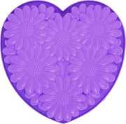 Pavoni Platinum Silicone Bouquet Heart Cake Mould, Purple