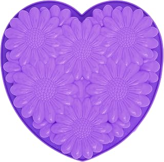 Pavoni Platinum Silicone Bouquet Heart Cake Mould, Purple