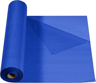 Creative Converting 344942 Touch of Color Folded Plastic Banquet Roll, 250', Cobalt Blue (319025)