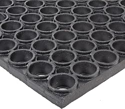 Notrax T13 Tek-Tough® Ergonomic Large Drainage Hole Mat, 2' X 3' Black