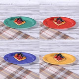Elite Global Solutions B129OV-MIX Oval Platter, 12" x 9" x 7/8" h., Melamine, AG, SC, VT, Y (Pack of 12)