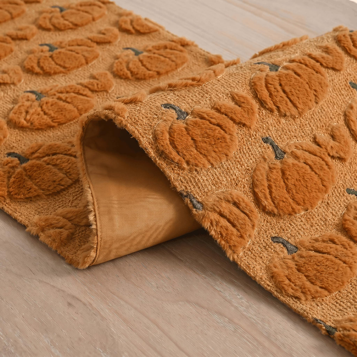 Artoid Mode Faux Fur Table Runner, 13 x 72 Inch, Caramel