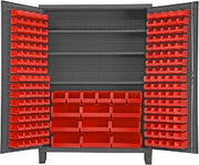 Durham SSC-185-3S-1795 Bin Cabinet, 84" Overall Height, 60" Overall Width, Total Number of Bins 185