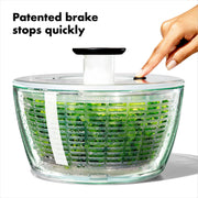 OXO Salad Spinner Glass + Shaker- Black / Clear, Black / 1 Spinners