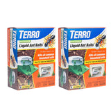 2-Pack Outdoor Liquid Ant Baits-12 Traps by Terro – 12 Bait Stations, Clear, Model T1806SR
