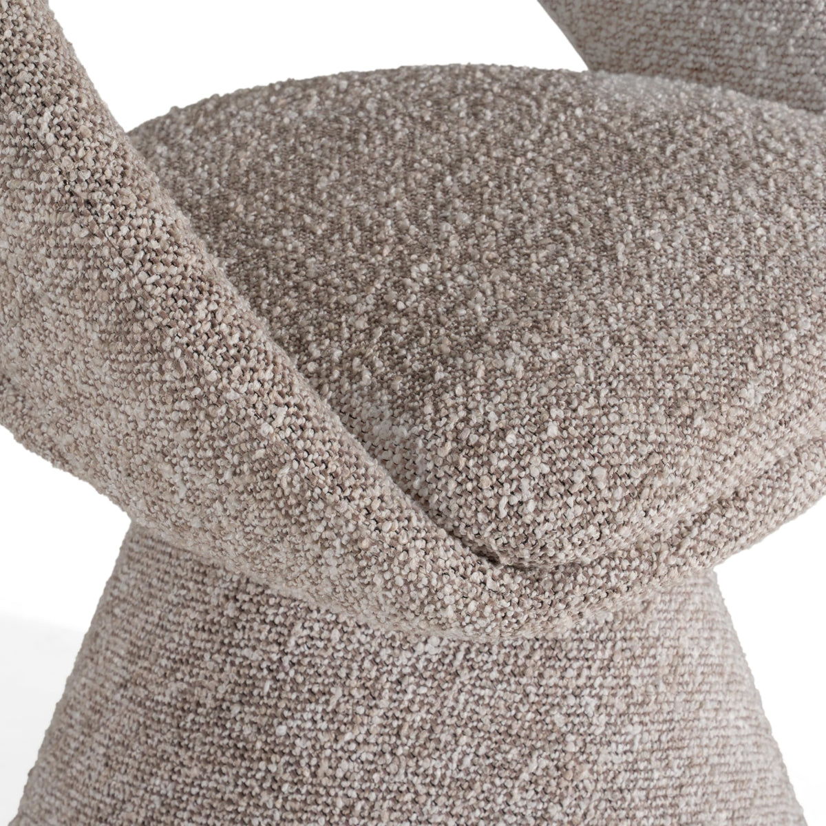 Wiles - Modern Grey Fabric Swivel Dining Chair by Limari Home – Cast Iron, Grey, Model LIM-83209