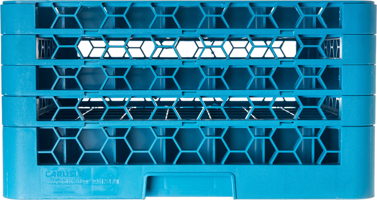 CFS RG49-414 OptiClean 49 Compartment Glass Rack with 4 Extenders by Carlisle FoodService Products – 10.3", Glass, Carlisle Blue, Model CARG49-414000-B01001