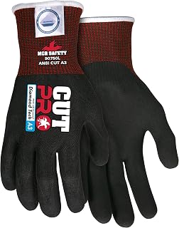 MCR Safety 90750XXL Nitrile Gloves, 2X-Large, 1-Pair, Black