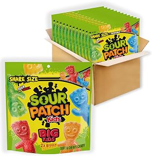 Sour Patch Kids Big Kids Soft & Chewy Candy, Share Size, Bulk Candy, 12 - 12 oz Bags