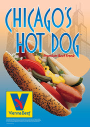 Vienna® Beef Natural Casing Franks 6" 8:1 10 lbs. (Approximately 80 count) by Vienna Beef – 8 per pound, Pack of 80