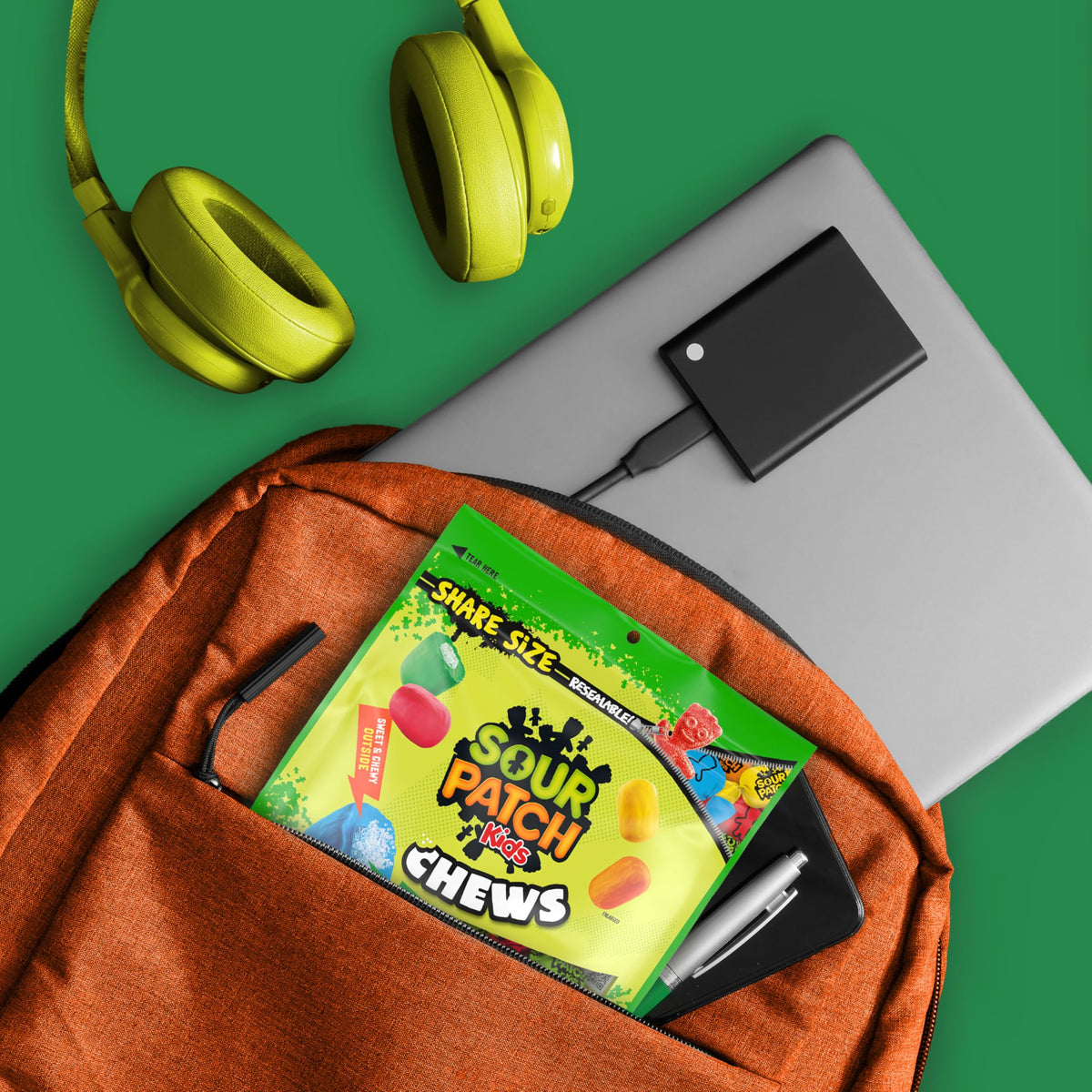 Chews Soft & Chewy Candy by Sour Patch Kids – 8.12 Ounce (Pack of 1), Green