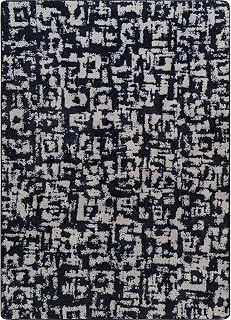 Joy Carpets Block Print 10'9" x 13'2" Area Rug in Color Onyx