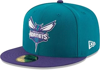 New Era NBA Charlotte Hornets Men's 2-Tone 59FIFTY Fitted Cap, 7, Teal