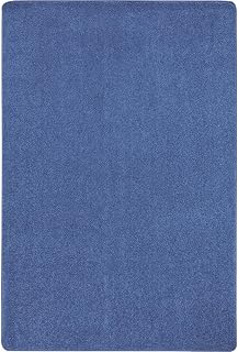 Joy Carpets Just Kidding Solid Color Area Rugs, Cobalt Blue, 4' x 6'