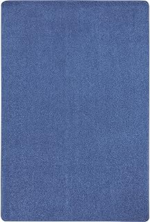 Joy Carpets Just Kidding Solid Color Area Rugs, Cobalt Blue, 6' x 9'