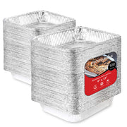 Stock Your Home 100 Pack / Silver / Without Lids Disposable Cookware