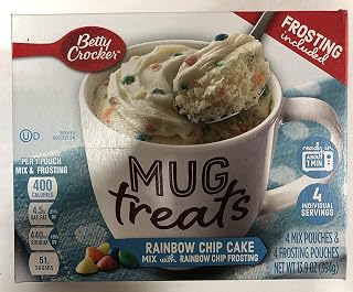 Betty Crocker Baking Mug Treats Rainbow Chip Cake Mix with Rainbow Chip Frosting, 13.9 oz(us) (1)