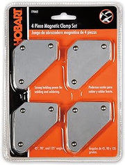 Hobart 770662 Mini Magnetic Welding Holder Set, 4-Pack | 4 multi-purpose mini weld magnets; hold steel at 45, 90 and 135 degree angles