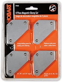 Hobart 770662 Mini Magnetic Welding Holder Set, 4-Pack | 4 multi-purpose mini weld magnets; hold steel at 45, 90 and 135 degree angles