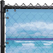 FenceScreen 211 Series Scenic Designer Fence Screen (Sandy Beach) | Heavy Duty | UV & Weather Resistant | Easy Install