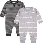 Gerber Baby Boys 2-Pack Long Leg Romper