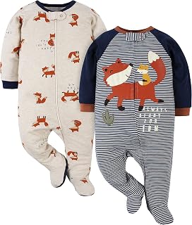 Gerber Baby Boys’ 2-Pack Sleep ‘N Play Pajamas