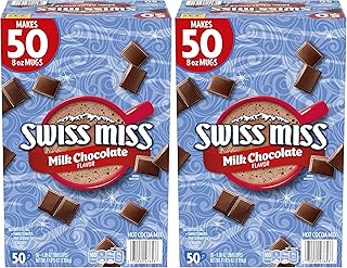 Swiss Miss Milk Chocolate Flavor Hot Cocoa Mix,1.38 oz. 50-Count,(Pack of 2)