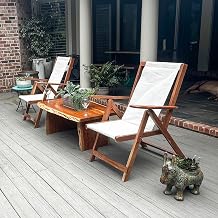 Buffalo Tools AWFDC: Acacia and Canvas Folding Arm Chair