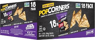 Popcorners Kettle Corn, Popped Corn Chips, Gluten Free, Non-GMO, Single Serve (1oz/18 Pack)