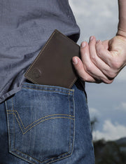 Men's Leather Wallet With Attached Flip Pocket by Timberland – One Size, Leather, Brown (Cloudy), Model D01387/01