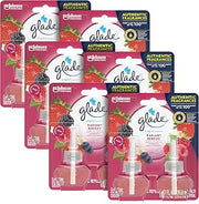 SC Johnson Glade PlugIns Refills Air Freshener, Scented and Essential Oils for Home and Bathroom, Radiant Berries, 1.34 Fl Oz, 12 Count