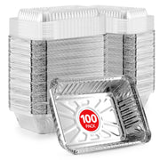 Stock Your Home 2 lb / 100 Pack / Silver Disposable Cookware