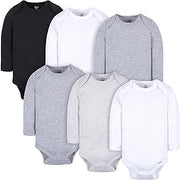 Gerber Baby 6 Pack Long-sleeve Onesies Bodysuit