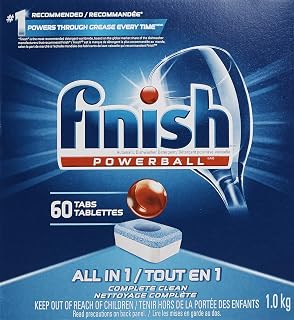 Finish All-in-One Dishwasher Detergent Powerball Tablets, Fresh Scent 54 Count