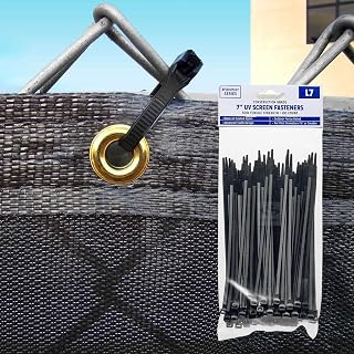 FenceScreen Outdoor UV Zip Tie Fasteners (7in, Black) | Heavy Duty | Weather Resistant